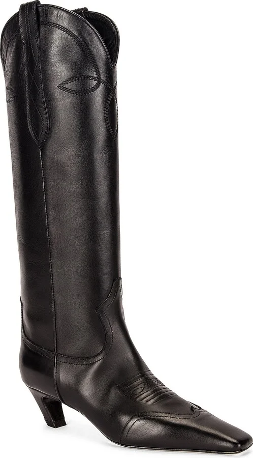 KHAITE Dallas Boots in Black - Image 2