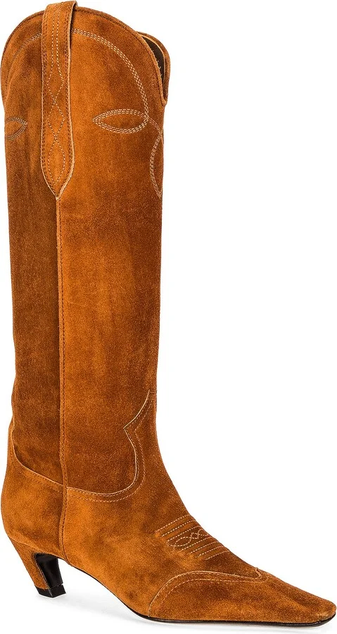 KHAITE Dallas Knee High Boots in Brown - Image 2