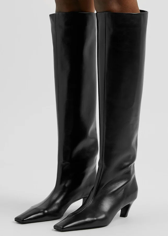 Khaite Davis 50 Leather Knee-high Boots - Image 5
