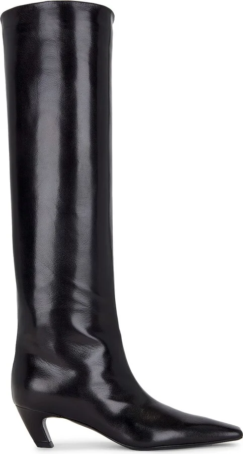 KHAITE Davis Knee High Boots in Black