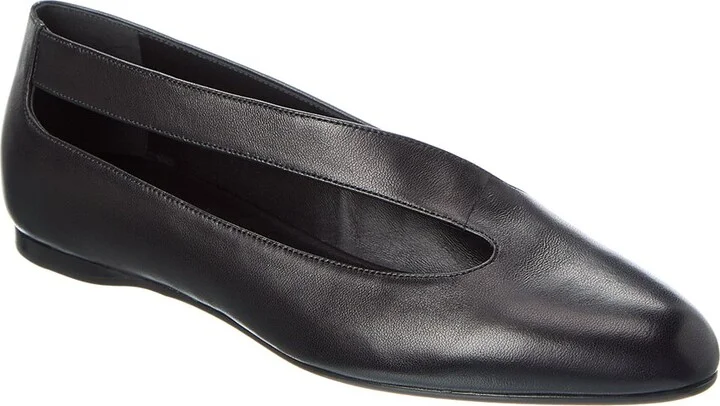 Khaite Diana Leather Ballet Flat