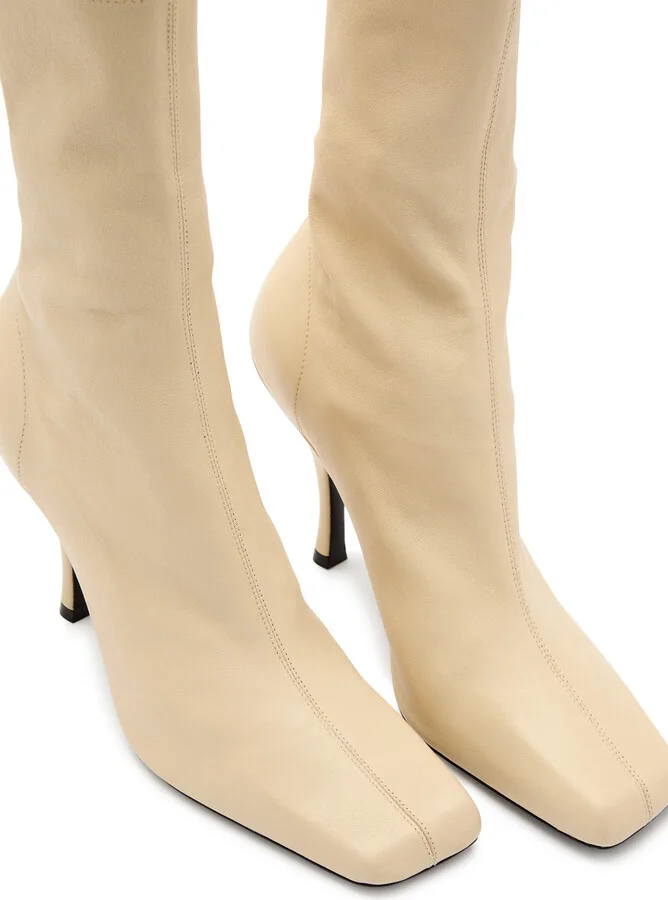 Khaite Eva 100 Leather Mid-calf Boots - Image 3