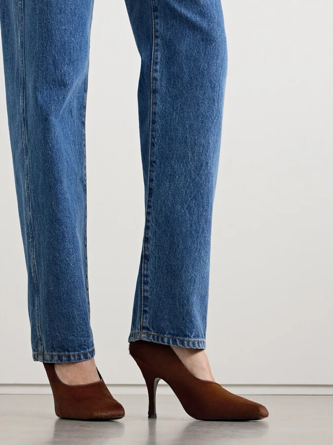 KHAITE - Eva Calf Hair Pumps - Brown - Image 2