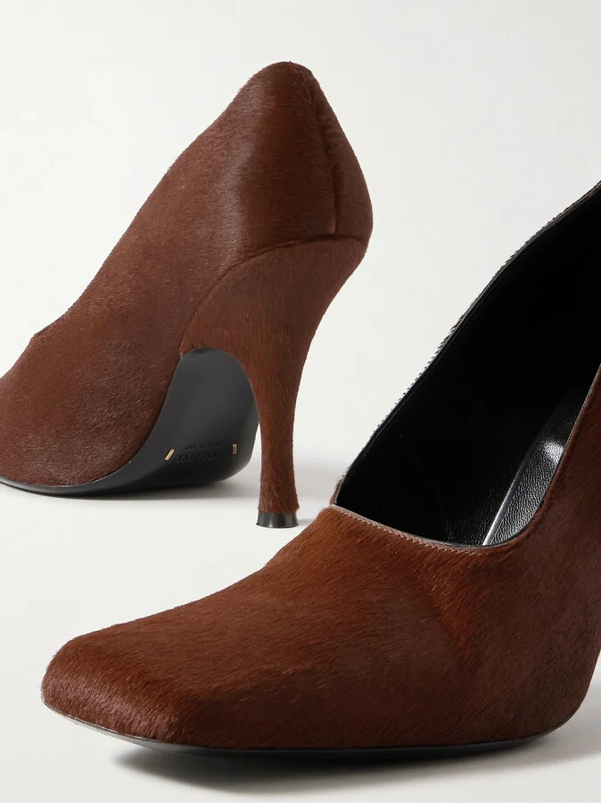 KHAITE - Eva Calf Hair Pumps - Brown - Image 4
