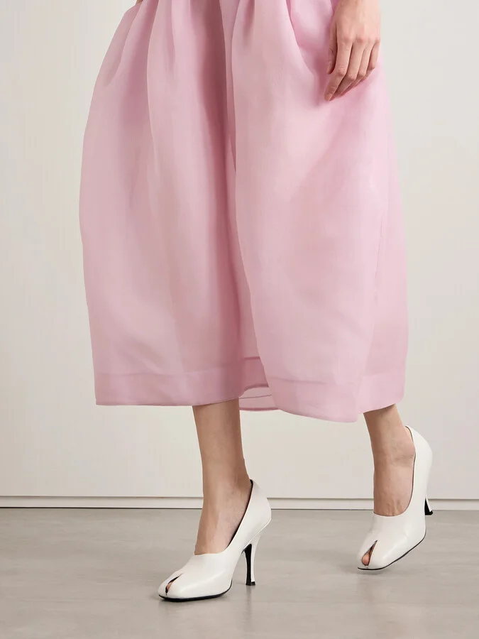 KHAITE - Eva Cutout Leather Pumps - White - Image 2