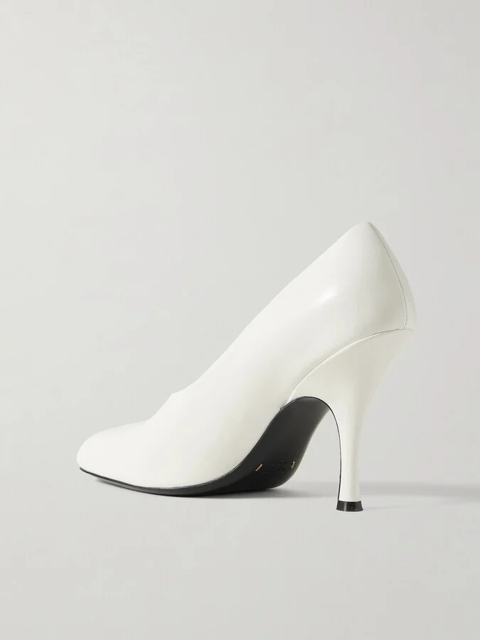KHAITE - Eva Cutout Leather Pumps - White - Image 3