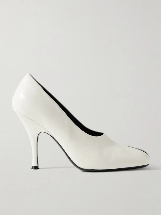 KHAITE - Eva Cutout Leather Pumps - White