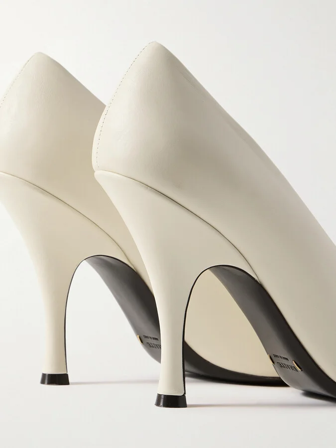 KHAITE - Eva Leather Pumps - Ivory - Image 4
