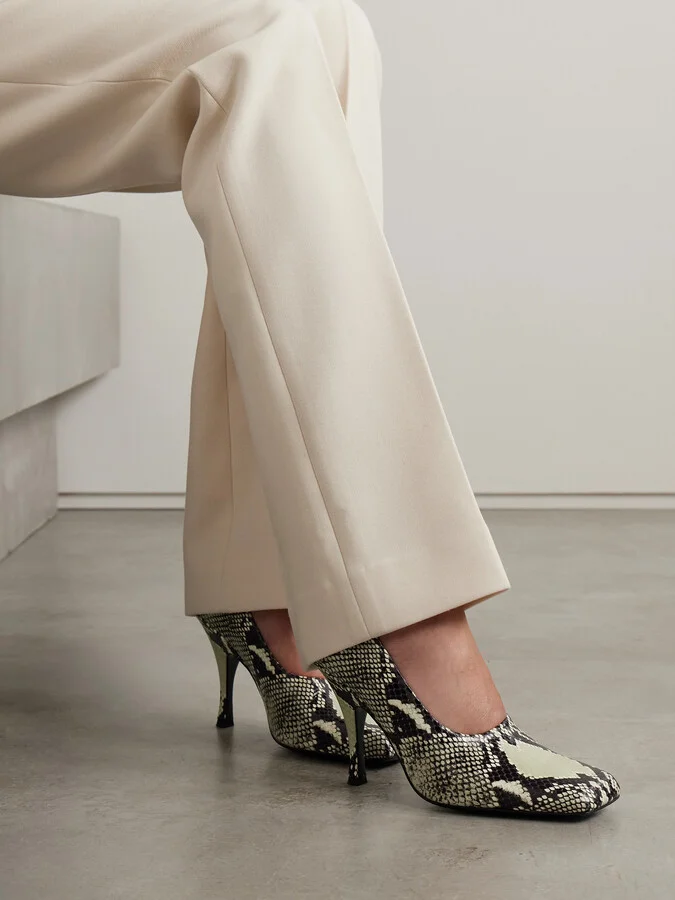 KHAITE - Eva Snake-effect Leather Pumps - Animal print - Image 2