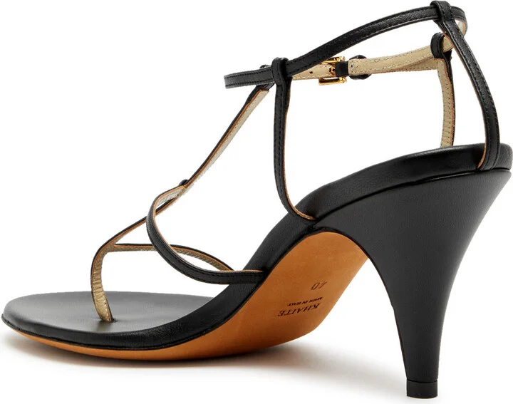 Khaite Jones 90 Leather Sandals - Image 2