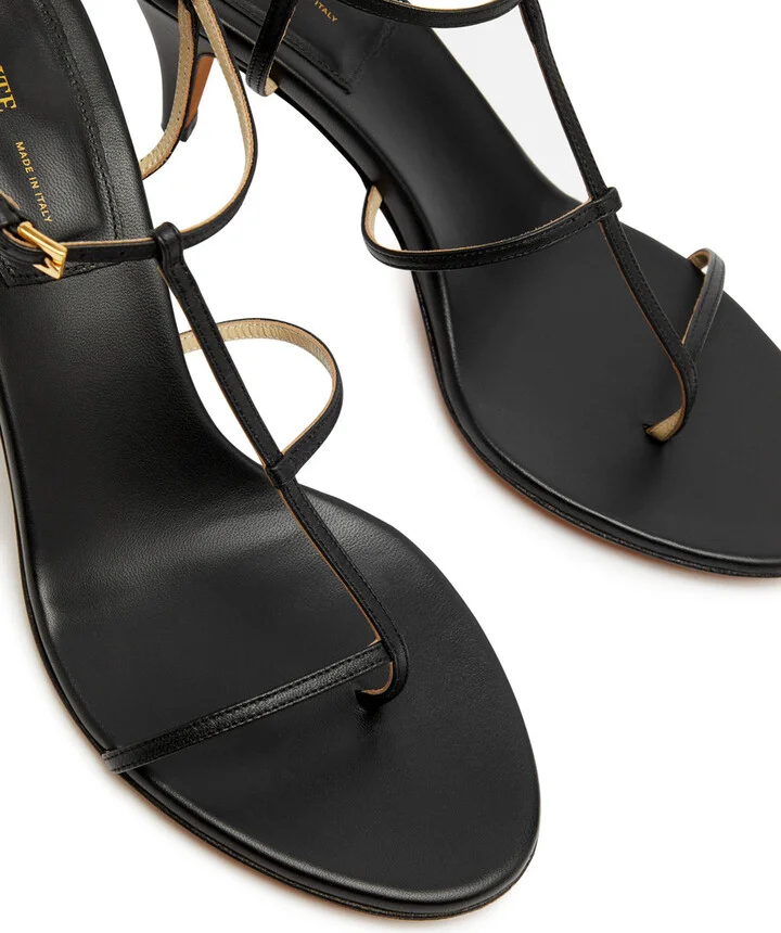 Khaite Jones 90 Leather Sandals - Image 3