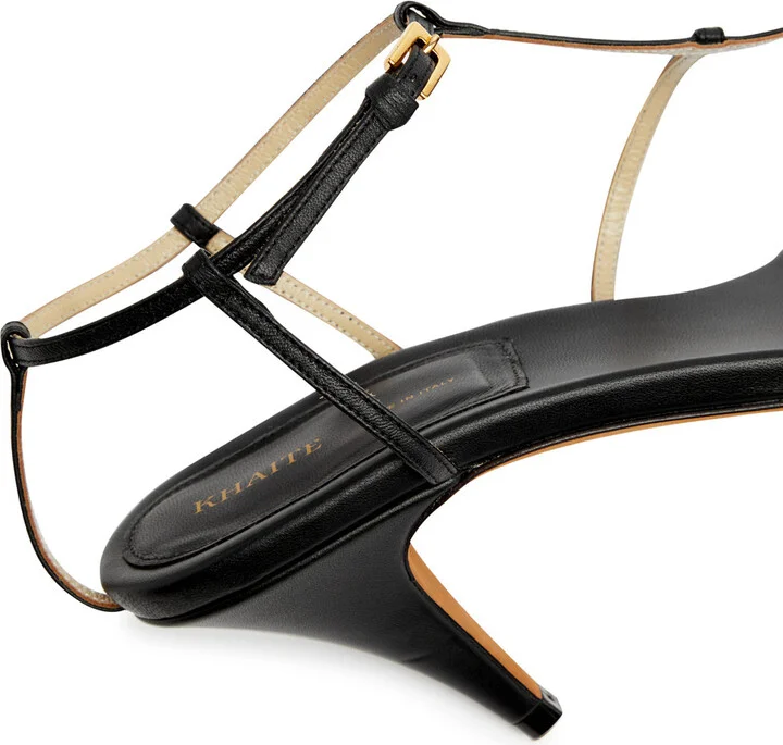 Khaite Jones 90 Leather Sandals - Image 4