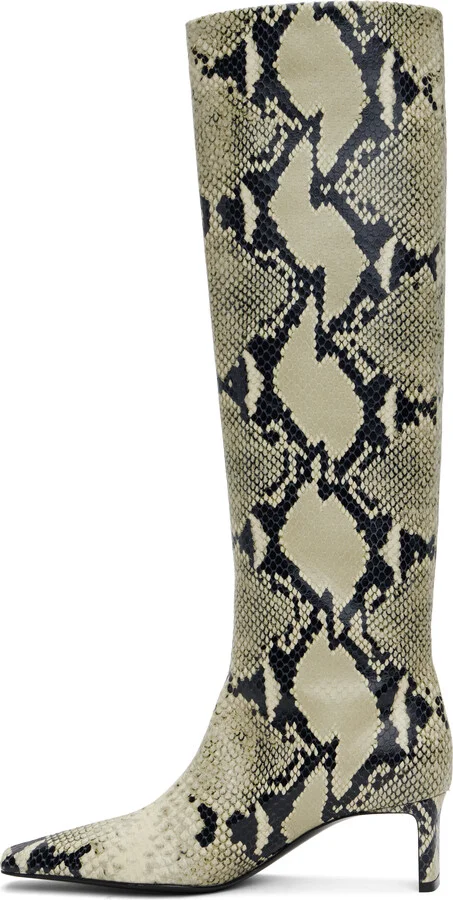 KHAITE Khaki Ona Knee-High Boots - Image 3