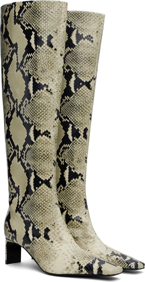 KHAITE Khaki Ona Knee-High Boots - Image 4