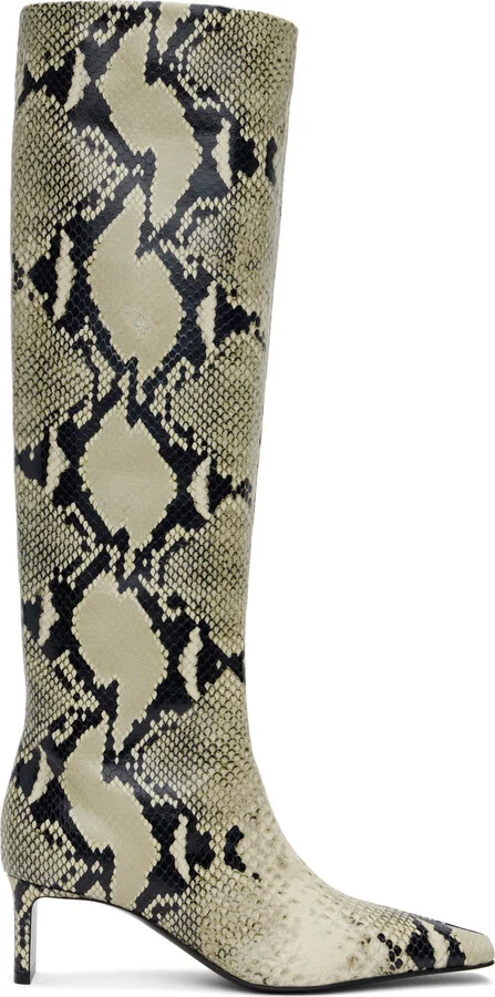 KHAITE Khaki Ona Knee-High Boots