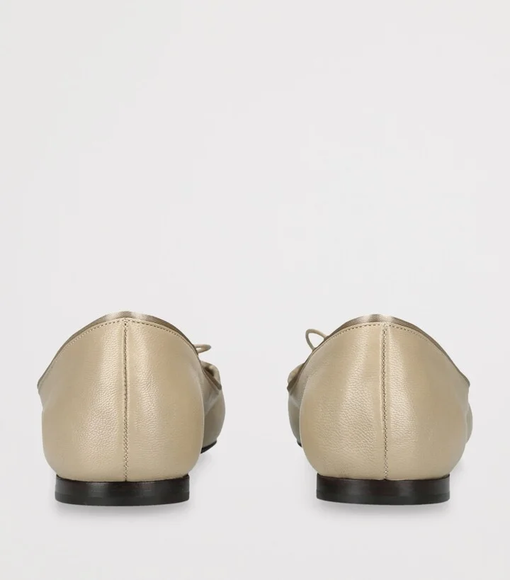 Khaite Leather Charlotte Ballet Flats - Image 2