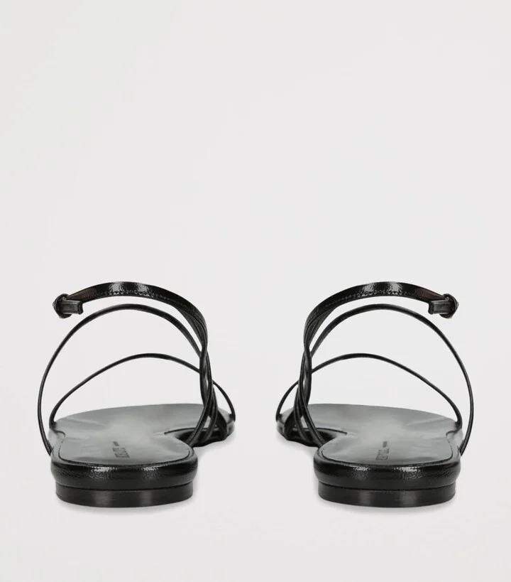 Khaite Leather Loop Flat Sandals - Image 2