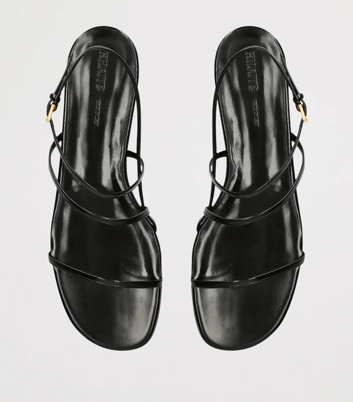 Khaite Leather Loop Flat Sandals - Image 4