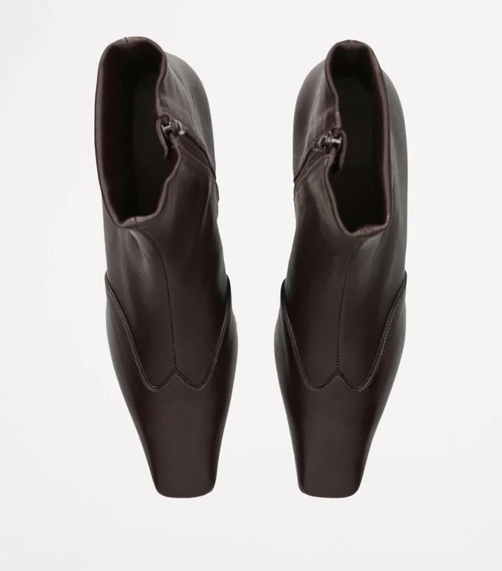 Khaite Leather Nevada Ankle Boots 40 - Image 4