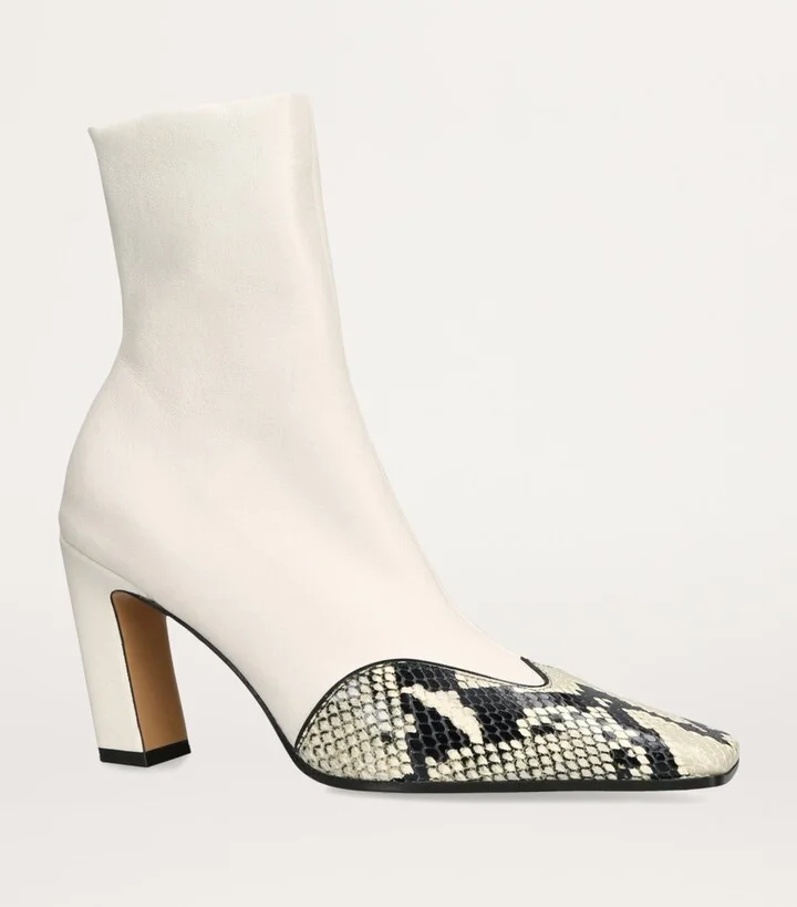 Khaite Leather Nevada Ankle Boots 85 - Image 3