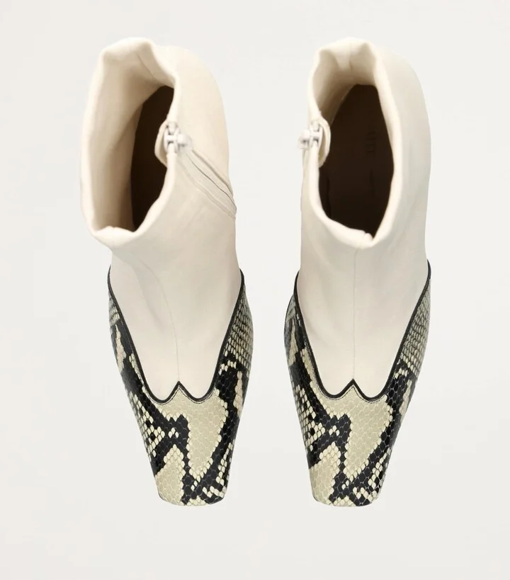 Khaite Leather Nevada Ankle Boots 85 - Image 4