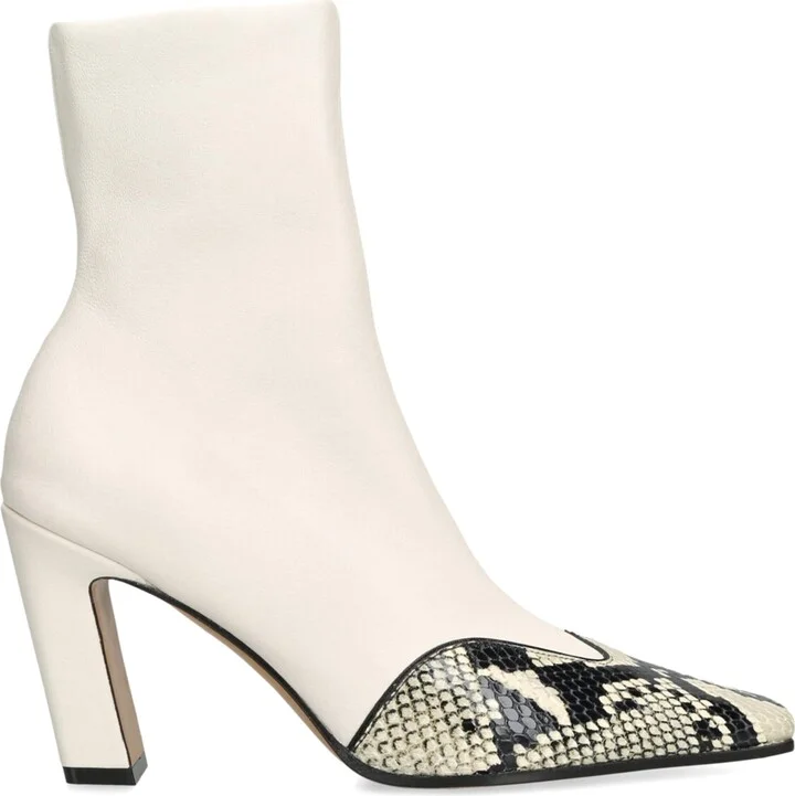 Khaite Leather Nevada Ankle Boots 85
