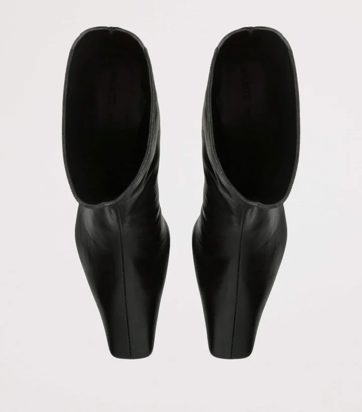 Khaite Leather Ona Ankle Boots 55 - Image 4