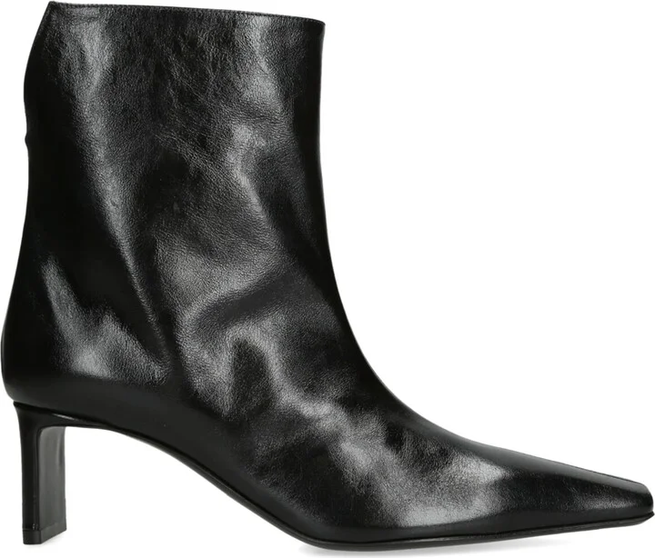 Khaite Leather Ona Ankle Boots 55
