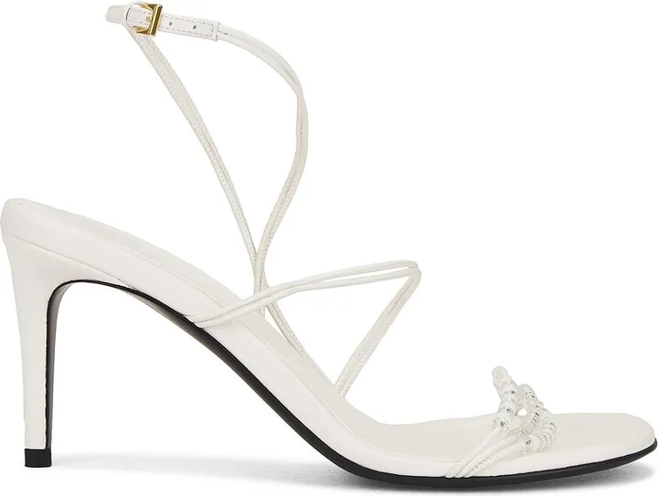 KHAITE Loop 75 Sandal With Beads in White