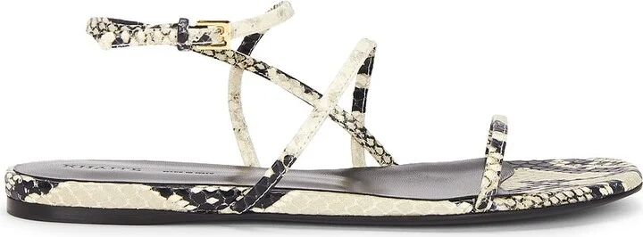KHAITE Loop Flat Sandal in Cream