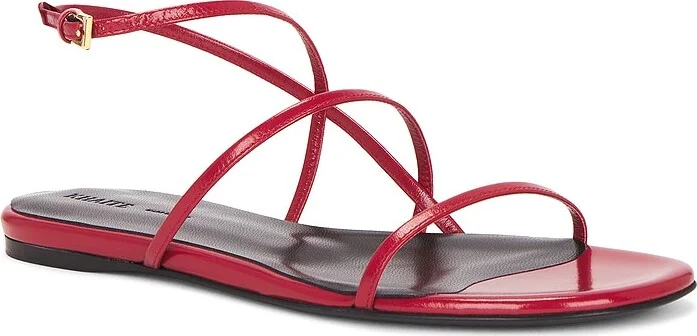 KHAITE Loop Flat Sandal in Red - Image 2