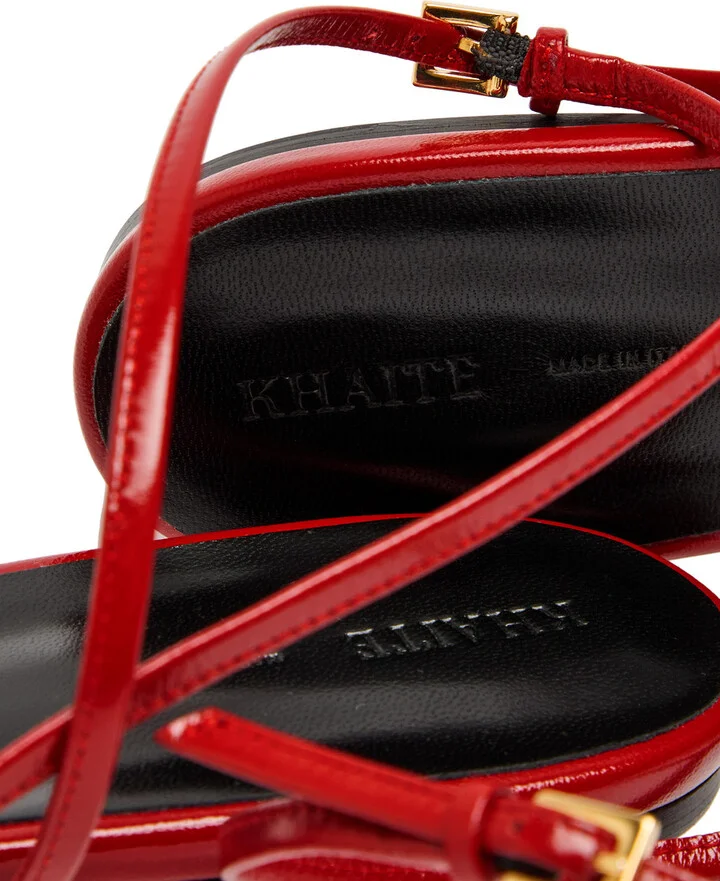 Khaite Loop Leather Sandals - Image 4