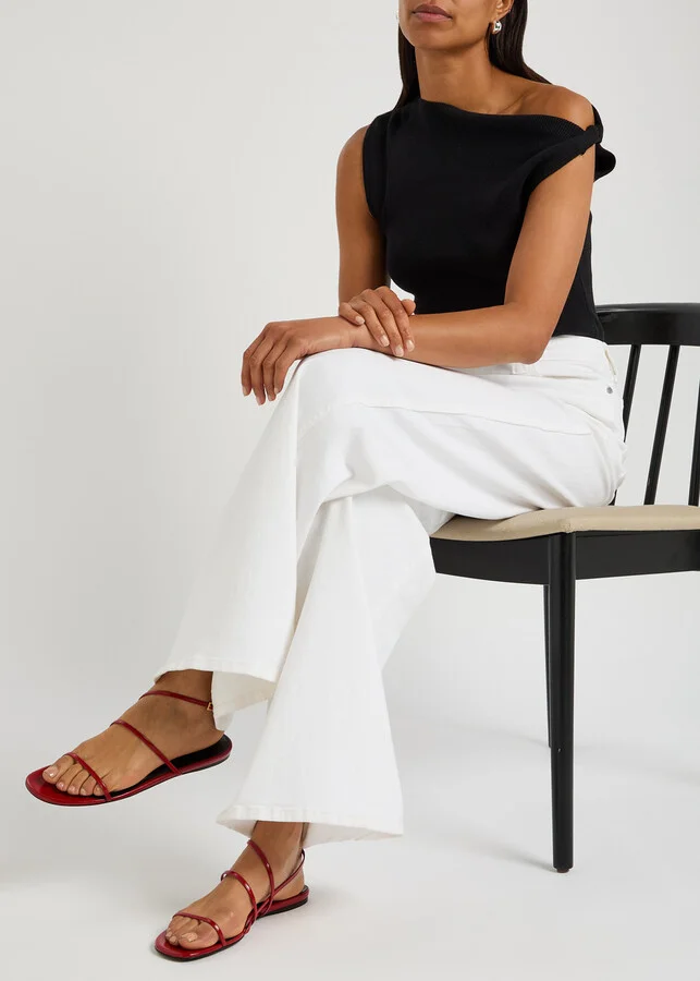 Khaite Loop Leather Sandals - Image 5