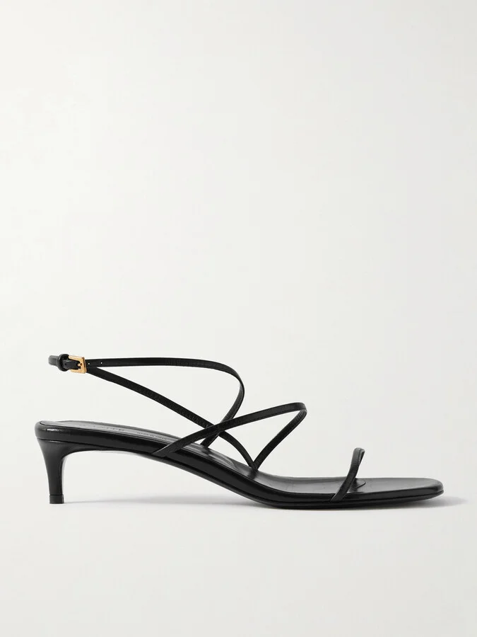 KHAITE - Loop Leather Sandals - Black