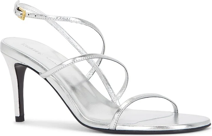 KHAITE Loop Sandal in Metallic Silver - Image 2
