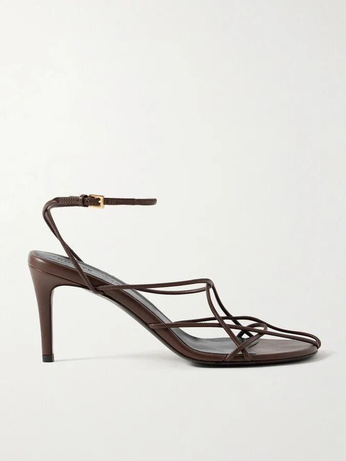 KHAITE - Loulou Leather Sandals - Brown