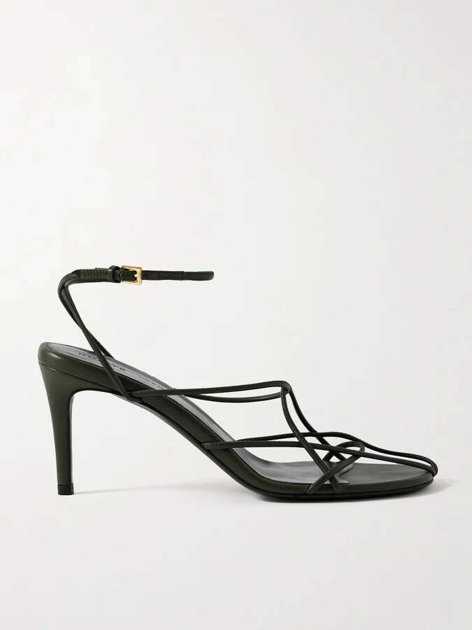 KHAITE - Loulou Leather Sandals - Green