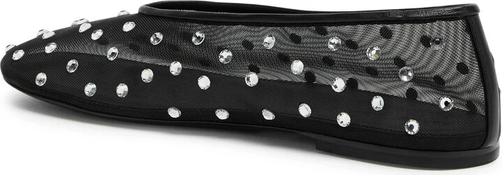 Khaite Marcy Crystal-embellished Mesh Ballet Flats - Image 2