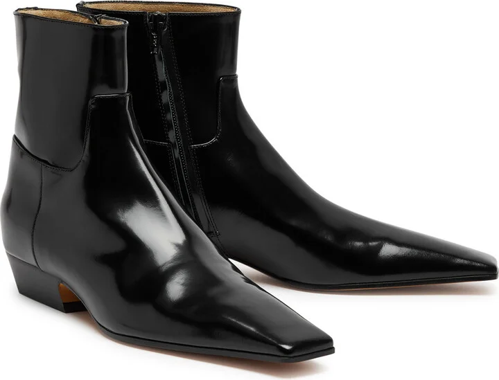 Khaite Marfa 30 Leather Ankle Boots - Image 2