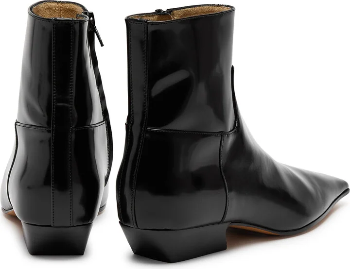 Khaite Marfa 30 Leather Ankle Boots - Image 3