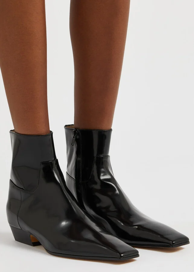 Khaite Marfa 30 Leather Ankle Boots - Image 5
