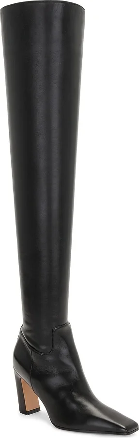 KHAITE Marfa Classic Over The Knee Heel Boot in Black - Image 2