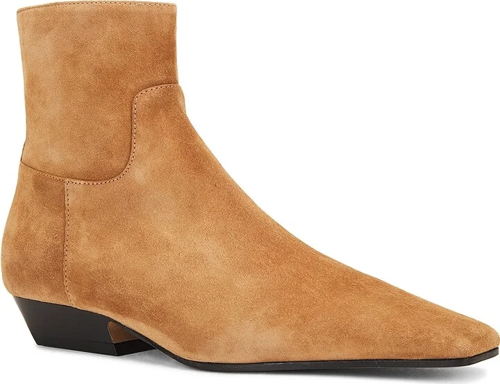 KHAITE Marfa Flat Ankle Boot in Tan - Image 2
