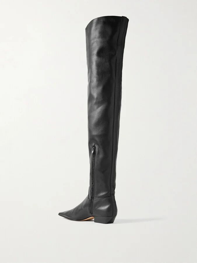 KHAITE - Marfa Leather Over-the-knee Boots - Black - Image 3
