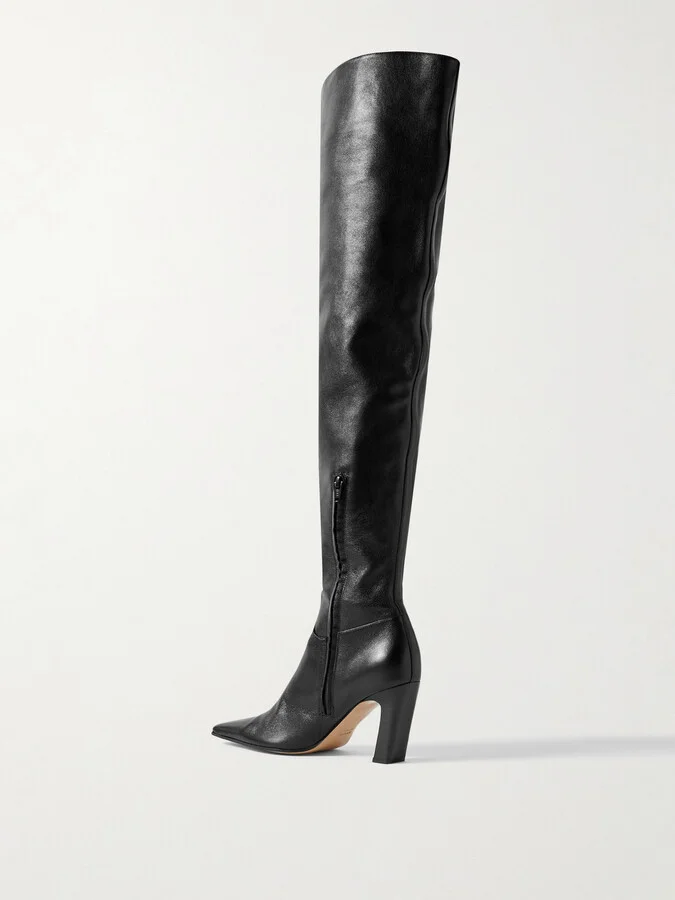 KHAITE - Marfa Leather Over-the-knee Boots - Black - Image 3