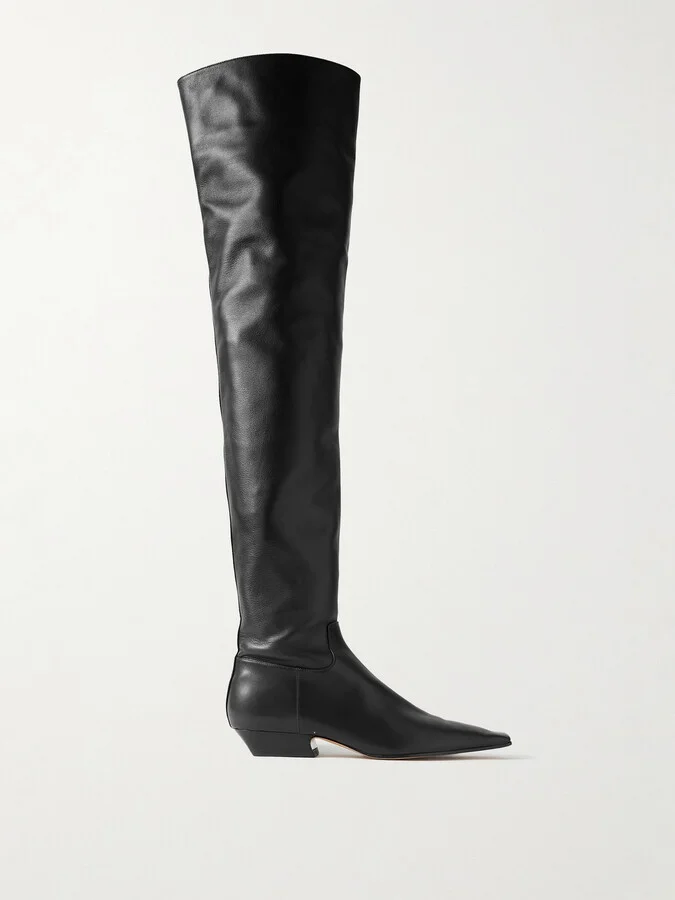 KHAITE - Marfa Leather Over-the-knee Boots - Black