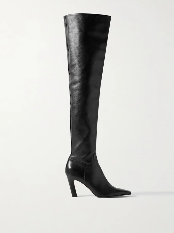 KHAITE - Marfa Leather Over-the-knee Boots - Black