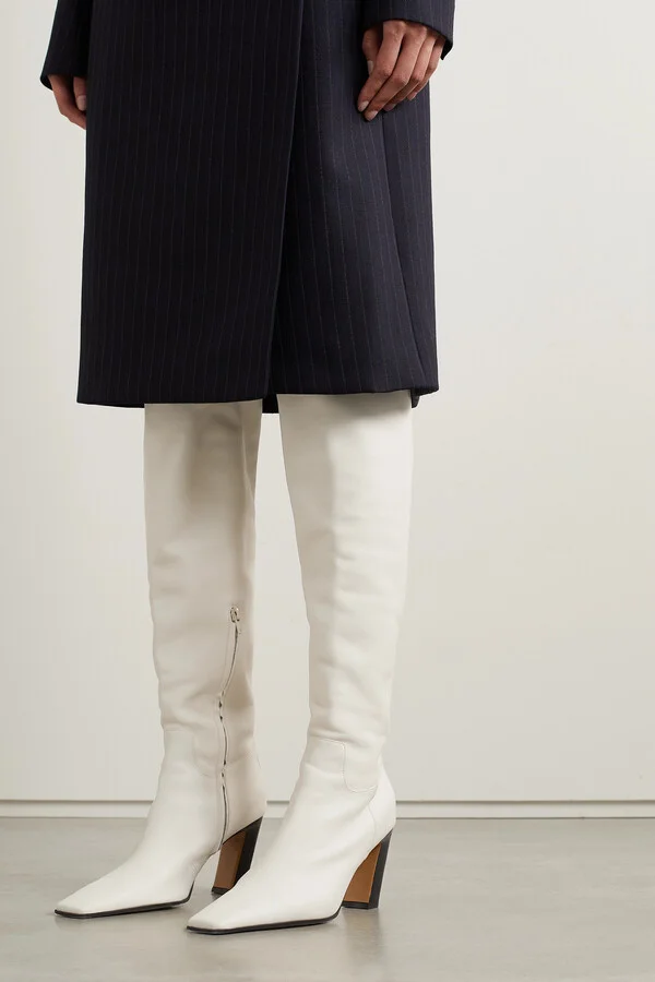 KHAITE - Marfa Leather Over-the-knee Boots - Off-white - Image 2