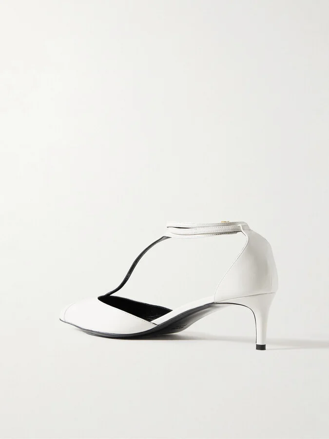 KHAITE - Mia Leather Pumps - White - Image 3