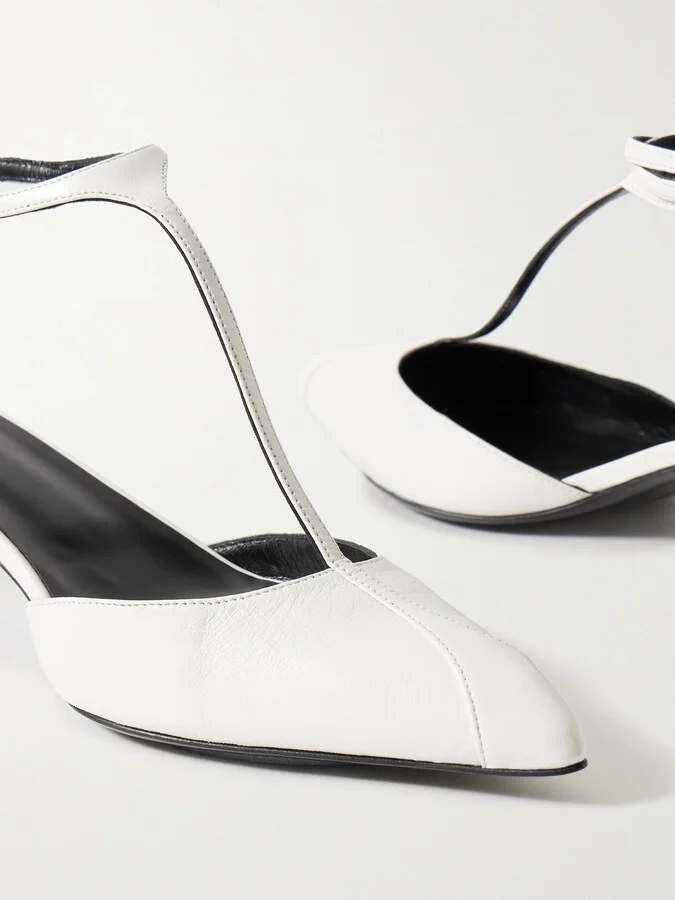 KHAITE - Mia Leather Pumps - White - Image 4